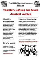 Voluntary Lighting and Sound Assistant Required